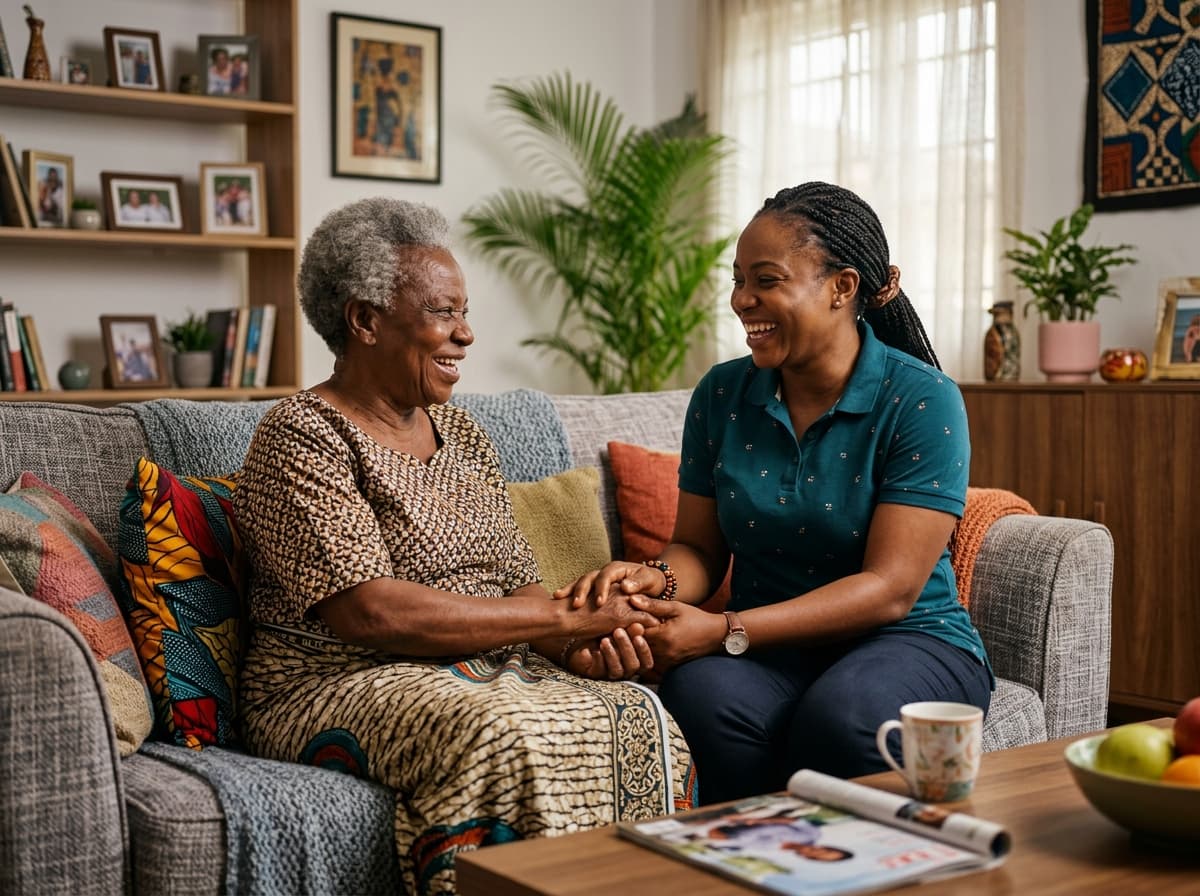 Brilliance Homecare caregiver with elderly woman